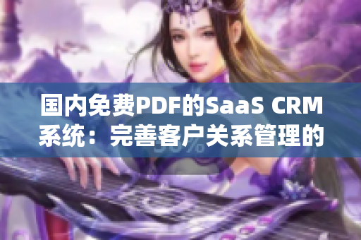 国内免费PDF的SaaS CRM系统：完善客户关系管理的利器