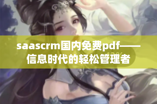 saascrm国内免费pdf——信息时代的轻松管理者